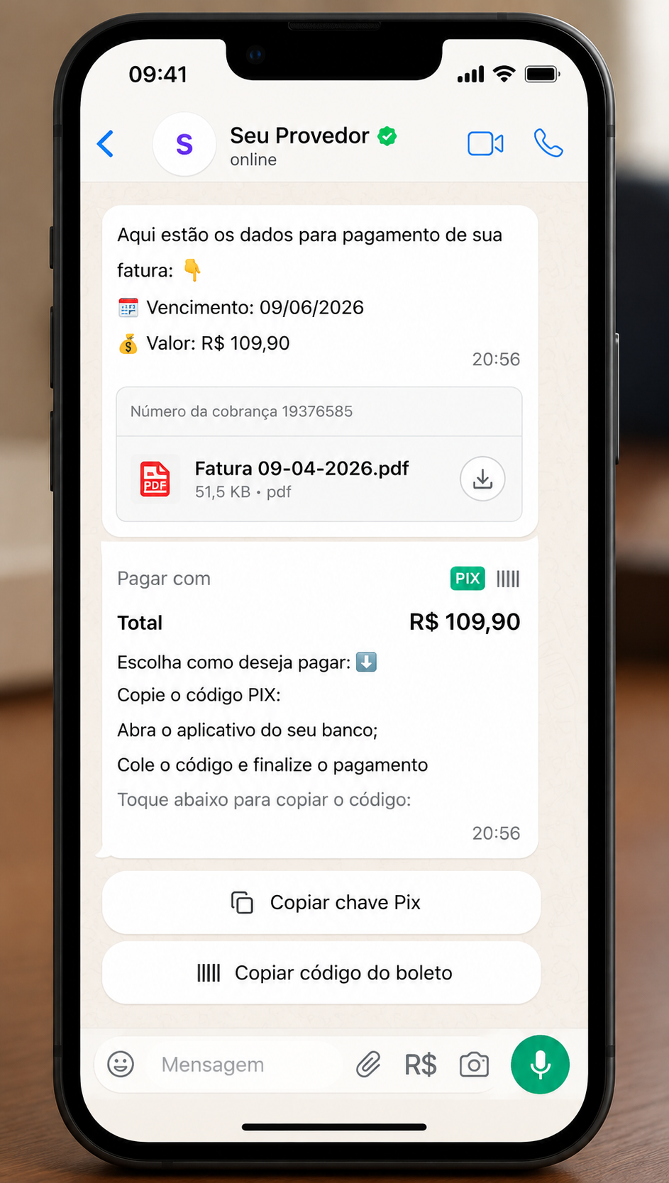 Como enviar boleto automático para cliente — envio de fatura com PIX e boleto pelo WhatsApp