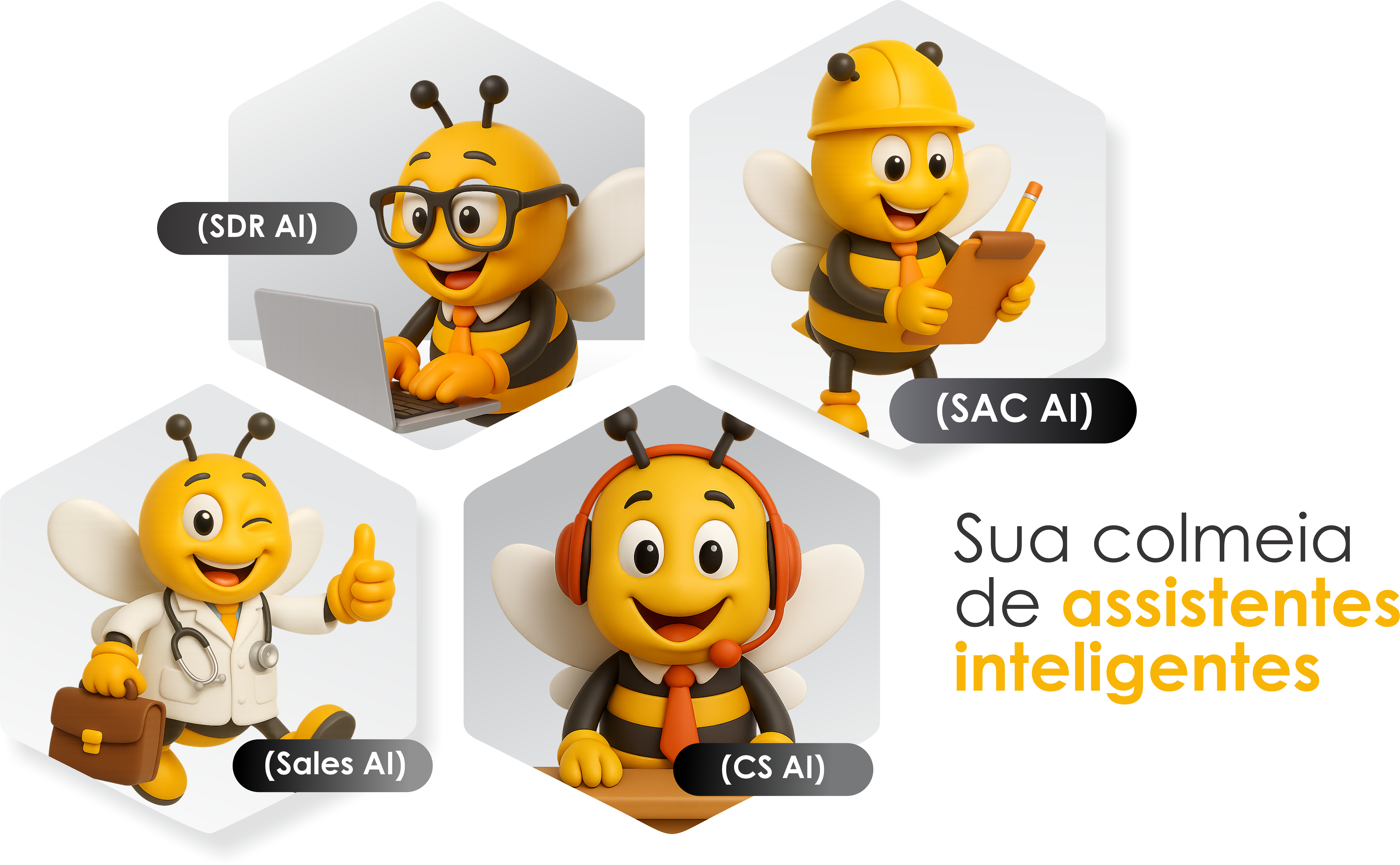 Mascote HiveBee - Seu novo colaborador digital